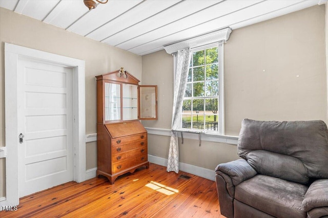 7348 NC-222 Hwy, Stantonsburg, NC 27883 - sitting room with baseboards, visible vents, and light wood-style flooring
