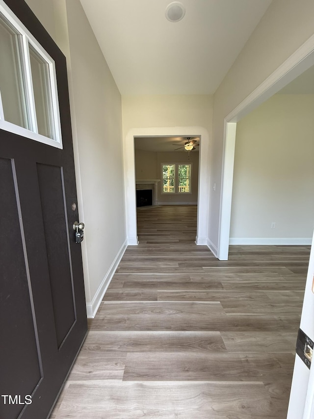 93 Hot Springs Way, Benson, NC 27504 - hall featuring wood finished floors and baseboards