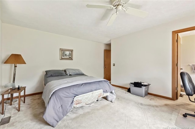 1619 Stonegate N, Sanford, NC 27332 - bedroom featuring baseboards, carpet floors, and ceiling fan