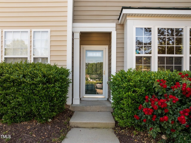 view of doorway to property