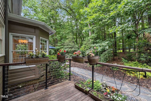 view of wooden deck