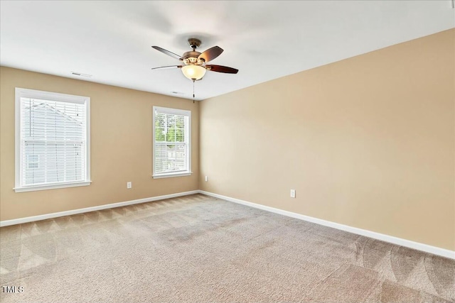 225 Gulley Glen Dr, Garner, NC 27529 - empty room with baseboards, a ceiling fan, and carpet floors