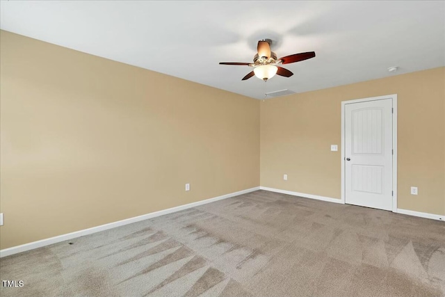 225 Gulley Glen Dr, Garner, NC 27529 - carpeted spare room with baseboards and a ceiling fan