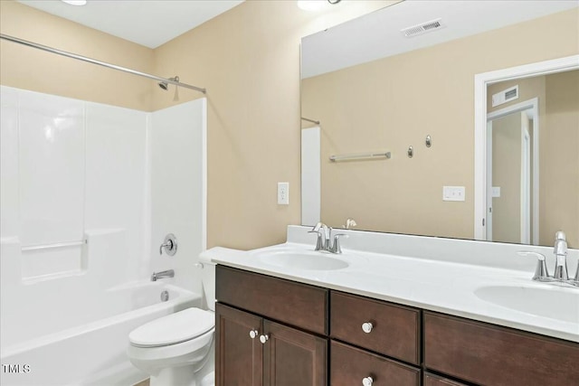 225 Gulley Glen Dr, Garner, NC 27529 - full bathroom featuring a sink, toilet, and visible vents