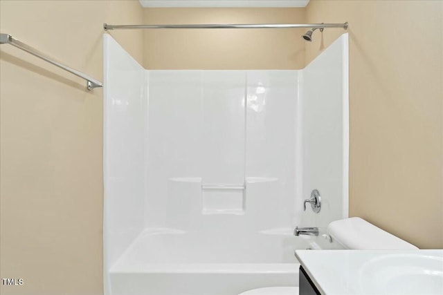 225 Gulley Glen Dr, Garner, NC 27529 - full bath featuring shower / bathing tub combination, toilet, and vanity