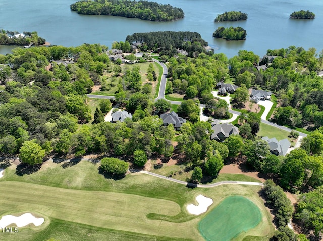 139 Stonebridge Dr, New London, NC 28127 - drone / aerial view with a residential view, a water view, and golf course view