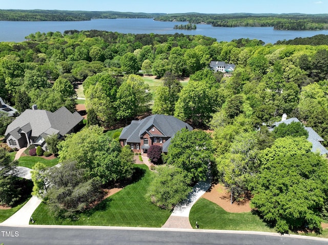 139 Stonebridge Dr, New London, NC 28127 - drone / aerial view with a water view and a forest view