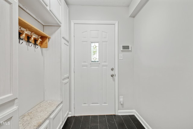 108 Carmichael Ln, Spring Lake, NC 28390 - mudroom featuring dark wood-type flooring and baseboards