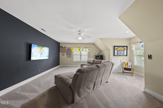 925 Hidden Jewel Ln, Wake Forest, NC 27587 - carpeted living area featuring baseboards and ceiling fan
