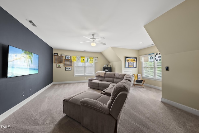 925 Hidden Jewel Ln, Wake Forest, NC 27587 - living room with carpet, baseboards, and a ceiling fan