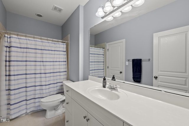925 Hidden Jewel Ln, Wake Forest, NC 27587 - full bathroom with tile patterned floors, toilet, vanity, and a shower with curtain