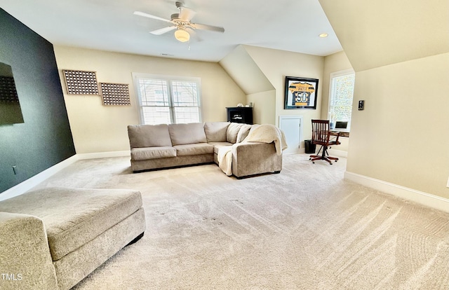925 Hidden Jewel Ln, Wake Forest, NC 27587 - carpeted living area featuring ceiling fan and healthy amount of natural light