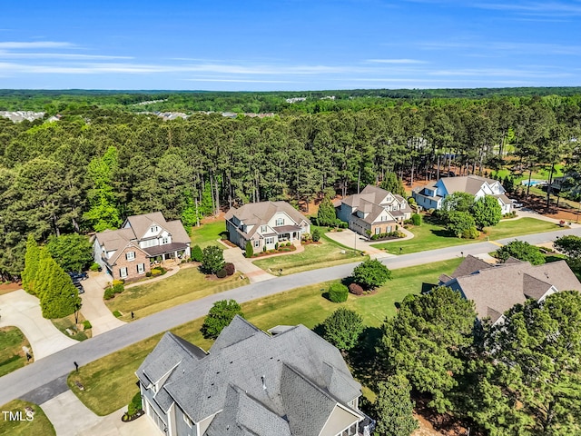 128 Paraggi Ct, Clayton, NC 27527 - aerial view with a forest view and a residential view