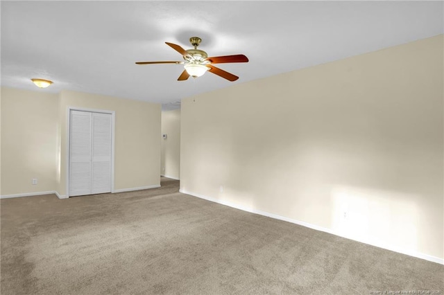 9701 Rockfish Rd, Fayetteville, NC 28376 - carpeted empty room featuring a ceiling fan and baseboards