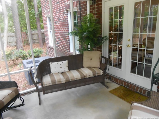600 Yorkshire Pl, Lumberton, NC 28358 - sunroom / solarium with outdoor lounge area and french doors