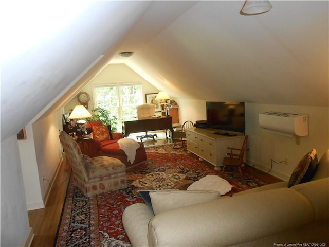 600 Yorkshire Pl, Lumberton, NC 28358 - interior space featuring lofted ceiling, baseboards, and wood finished floors