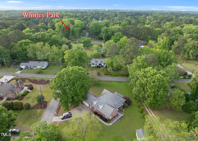 406 N Wakefield St, Zebulon, NC 27597 - aerial view of a heavily wooded area