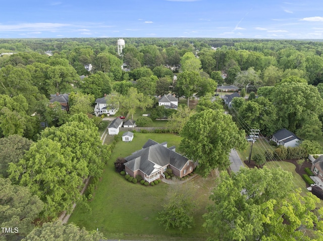 406 N Wakefield St, Zebulon, NC 27597 - aerial view of a heavily wooded area