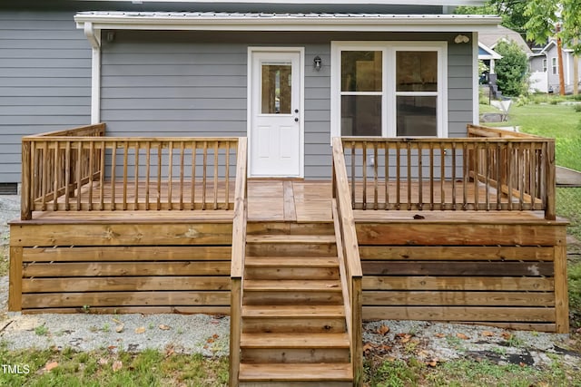 view of wooden deck
