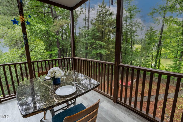 6 Chelan Ct, Durham, NC 27713 - deck featuring outdoor dining space