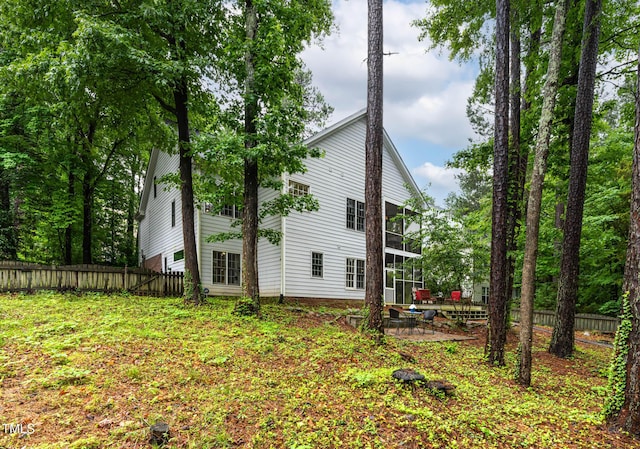 6 Chelan Ct, Durham, NC 27713 - view of side of home with a patio