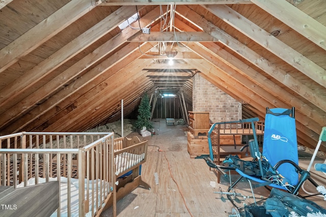 view of attic