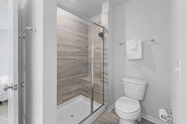 321 Devon Cliffs Dr, Wake Forest, NC 27587 - full bath featuring a shower stall, toilet, and baseboards