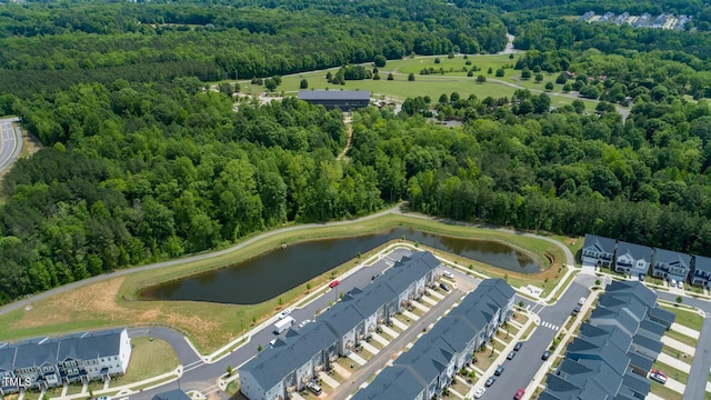 321 Devon Cliffs Dr, Wake Forest, NC 27587 - bird's eye view of a heavily wooded area and a large body of water