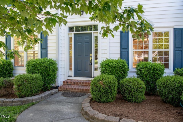 view of exterior entry