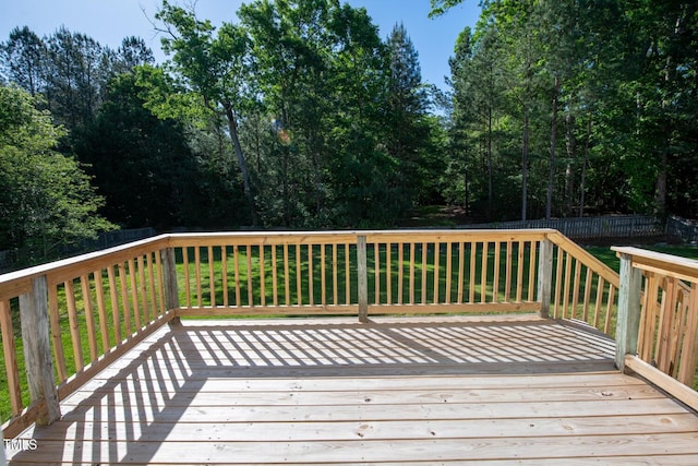 wooden terrace with fence