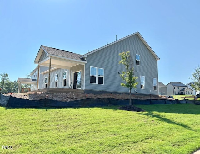 17 Spring Crest Dr Unit 68, Angier, NC 27501 - rear view of house with a yard