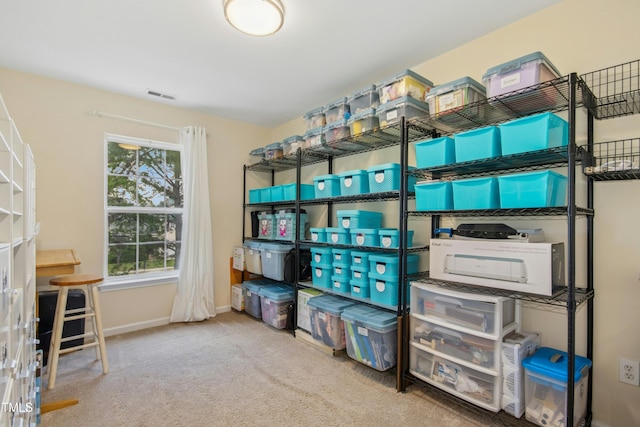 storage room with visible vents