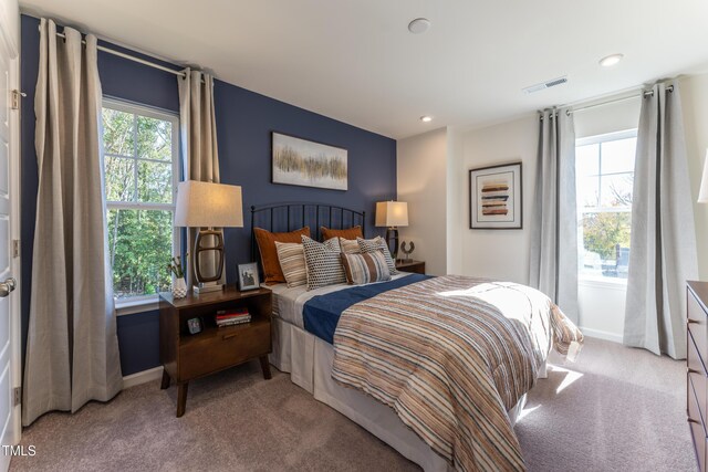 LOT5 Cooper St, Sanford, NC 27330 - bedroom with baseboards, visible vents, carpet, and recessed lighting