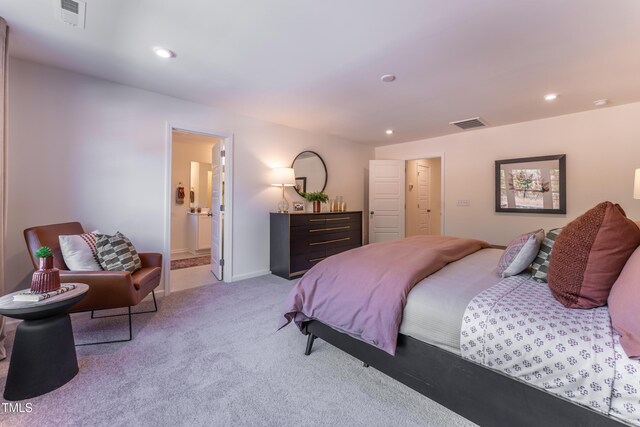 LOT5 Cooper St, Sanford, NC 27330 - bedroom featuring recessed lighting, visible vents, and light colored carpet