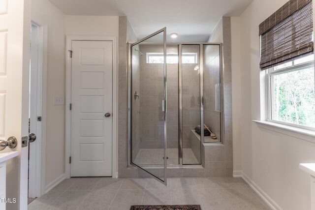 LOT5 Cooper St, Sanford, NC 27330 - full bath featuring a shower stall, tile patterned flooring, and baseboards