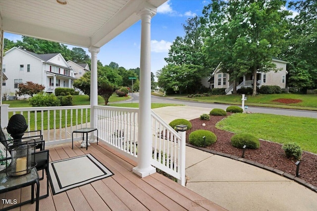 1480 Big Leaf Loop, Apex, NC 27502 - porch featuring a yard and a residential view