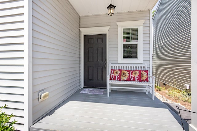 420 Cherry St, Fuquay Varina, NC 27526 - doorway to property featuring a porch