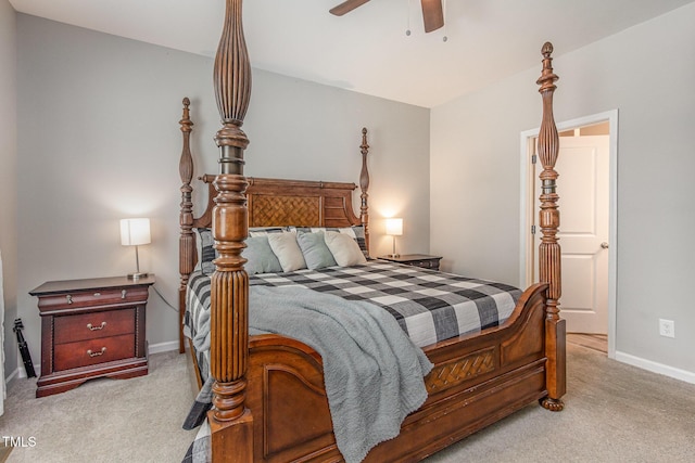 420 Cherry St, Fuquay Varina, NC 27526 - bedroom featuring baseboards, carpet flooring, and ceiling fan