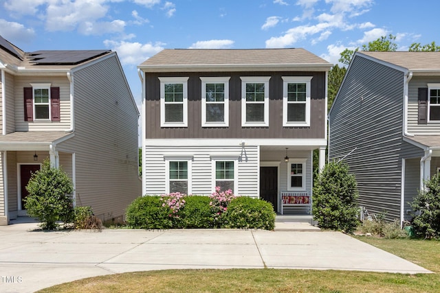 420 Cherry St, Fuquay Varina, NC 27526 - view of front of property with a porch and board and batten siding
