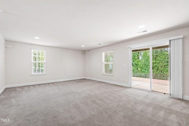 1101 Boxcar Way, Apex, NC 27502 - empty room featuring carpet, plenty of natural light, baseboards, and recessed lighting