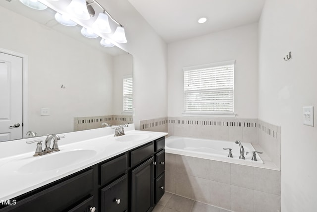 1101 Boxcar Way, Apex, NC 27502 - full bath featuring a bath, tile patterned flooring, and double vanity