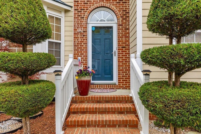 1012 Delta River Way, Knightdale, NC 27545 - doorway to property with brick siding