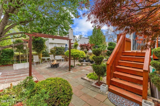 1012 Delta River Way, Knightdale, NC 27545 - view of patio featuring stairway