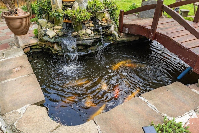 1012 Delta River Way, Knightdale, NC 27545 - exterior view of a garden pond