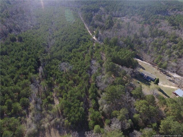 aerial view with a forest view