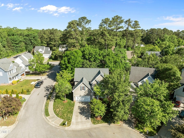 bird's eye view featuring a residential view