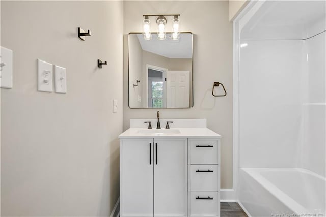 1833 Faber St, Fayetteville, NC 28304 - bathroom featuring vanity and  shower combination