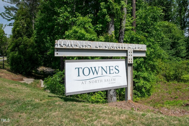 view of community sign
