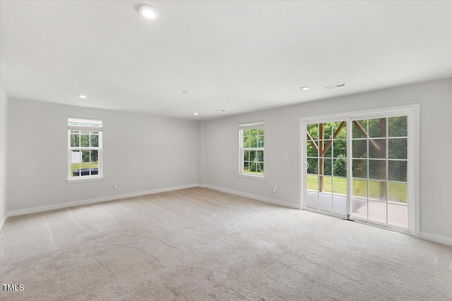 260 Amber Acorn Ave, Raleigh, NC 27603 - carpeted spare room with baseboards and recessed lighting