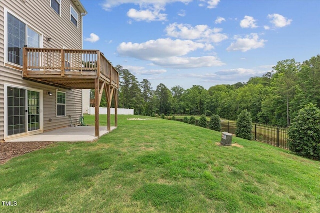 260 Amber Acorn Ave, Raleigh, NC 27603 - view of yard featuring a patio and a wooden deck